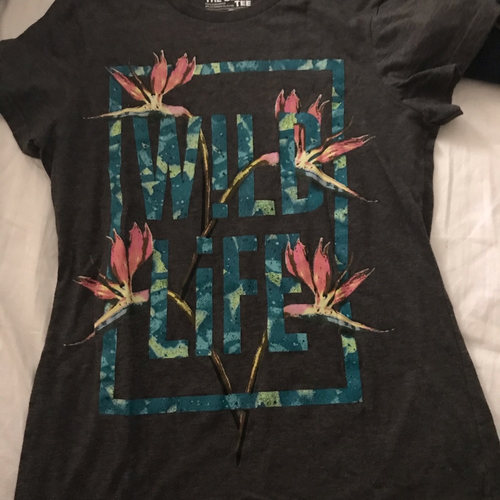 Addidas graphic tee “wild and free”